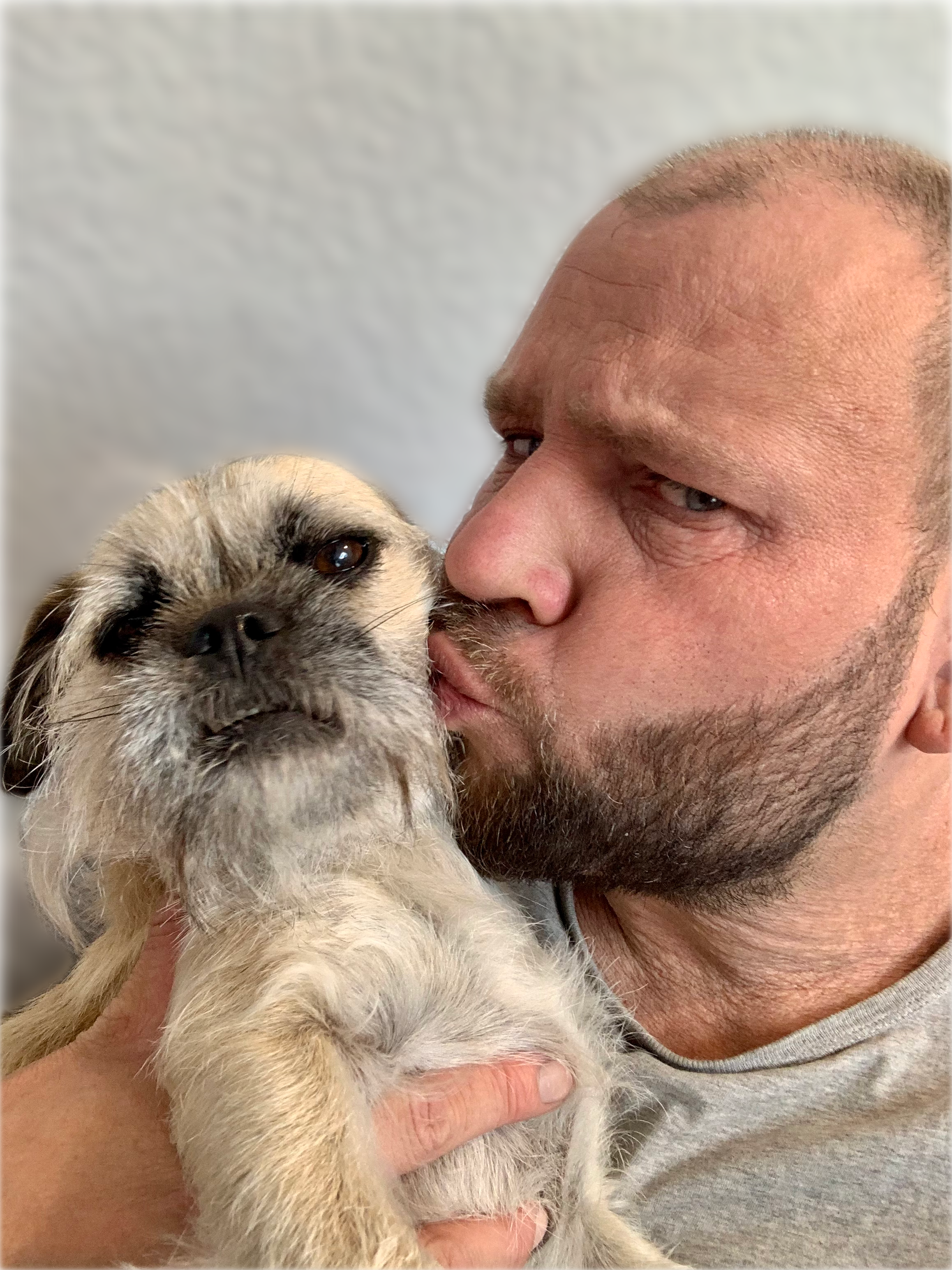 Marcel Rotermund mit Hund Frieda